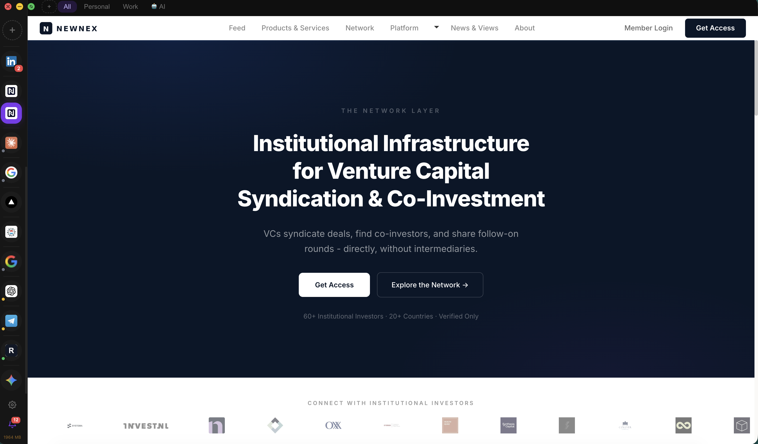 Joebox desktop app with LinkedIn, Notion and multiple apps in one window